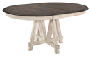 Clover Round Dining Table in White and Gray 5656-66*