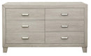 Quinby 6 Drawer Dresser in Light Brown 1525-5