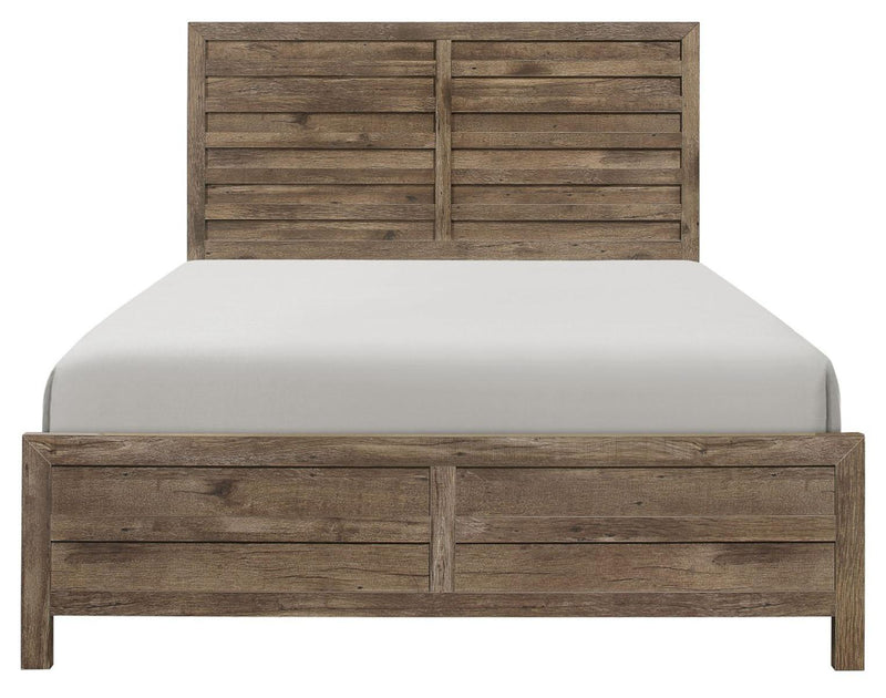 Mandan Queen Panel Bed in Weathered Pine 1910-1* - Ace Furniture and Decor