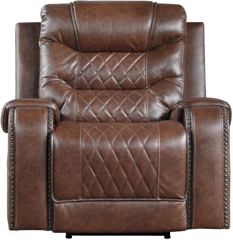 Putnam Power Reclining Chair in Brown 9405BR-1PW image