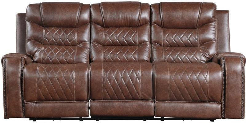 Putnam Double Reclining Sofa with Drop-Down in Brown 9405BR-3 image