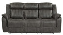 Centeroak Double Reclining Sofa in Gray 9479BRG-3