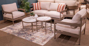 Bluff Trail Outdoor Love/Chairs/Tables Set (Set of 5) - Ace Furniture and Decor