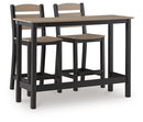 Shoreline Beach Outdoor Counter Table and 2 Barstools