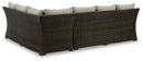 Brook Ranch Outdoor Sofa Sectional/Bench with Cushion (Set of 3) - Ace Furniture and Decor