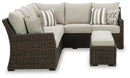 Brook Ranch Outdoor Sofa Sectional/Bench with Cushion (Set of 3) - Ace Furniture and Decor