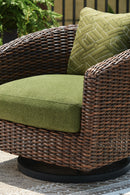 Horizon Hall Outdoor Swivel Lounge Chair with Cushion - Ace Furniture and Decor