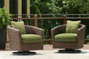 Horizon Hall Outdoor Swivel Lounge Chair with Cushion - Ace Furniture and Decor