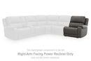5Z - Pittson Power Reclining Sectional Loveseat with Console