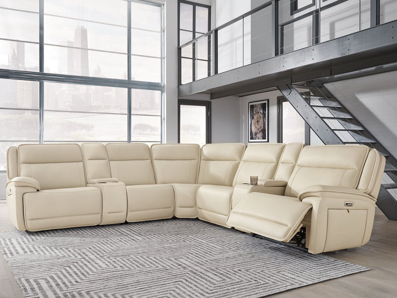 Double Deal Reclining Sectional with 2 Consoles - Ace Furniture and Decor