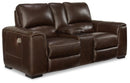 Alessandro Power Reclining Loveseat with Console - Ace Furniture and Decor