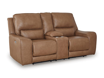 DeepWakes Power Reclining Loveseat with Console - Ace Furniture and Decor
