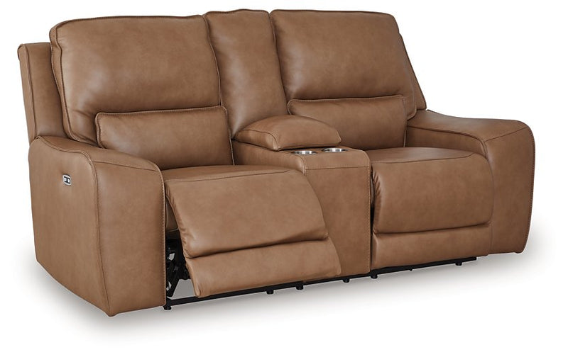 DeepWakes Power Reclining Loveseat with Console - Ace Furniture and Decor