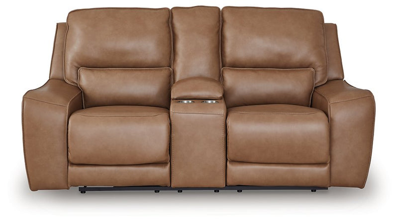 DeepWakes Power Reclining Loveseat with Console - Ace Furniture and Decor