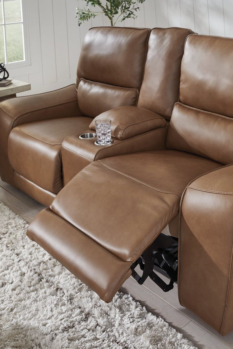 DeepWakes Power Reclining Loveseat with Console - Ace Furniture and Decor
