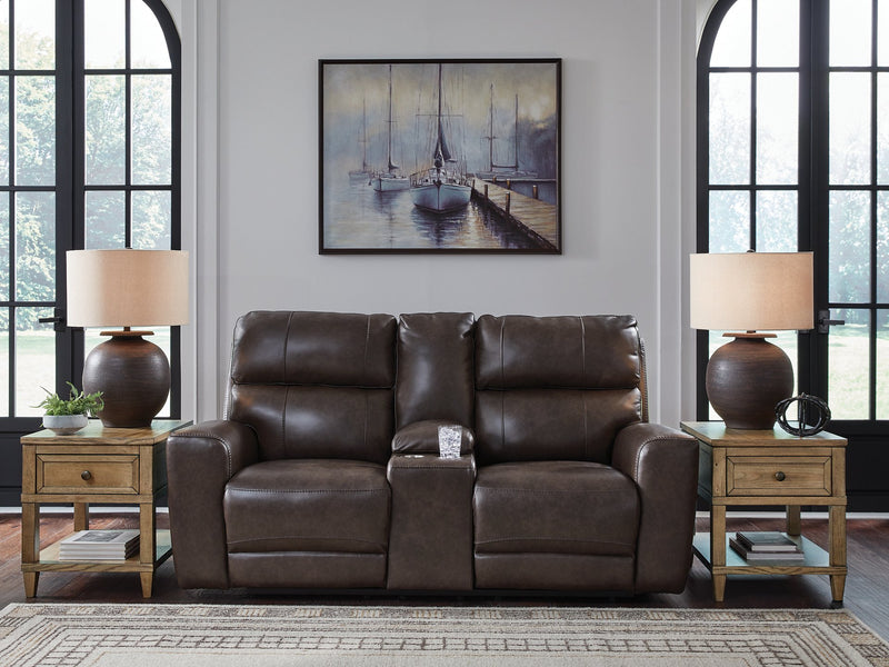 Crossplex Power Reclining Loveseat with Console - Ace Furniture and Decor