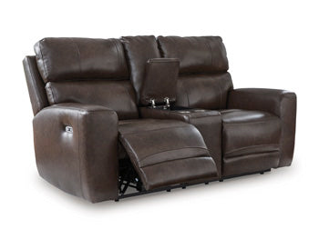 Crossplex Power Reclining Loveseat with Console - Ace Furniture and Decor