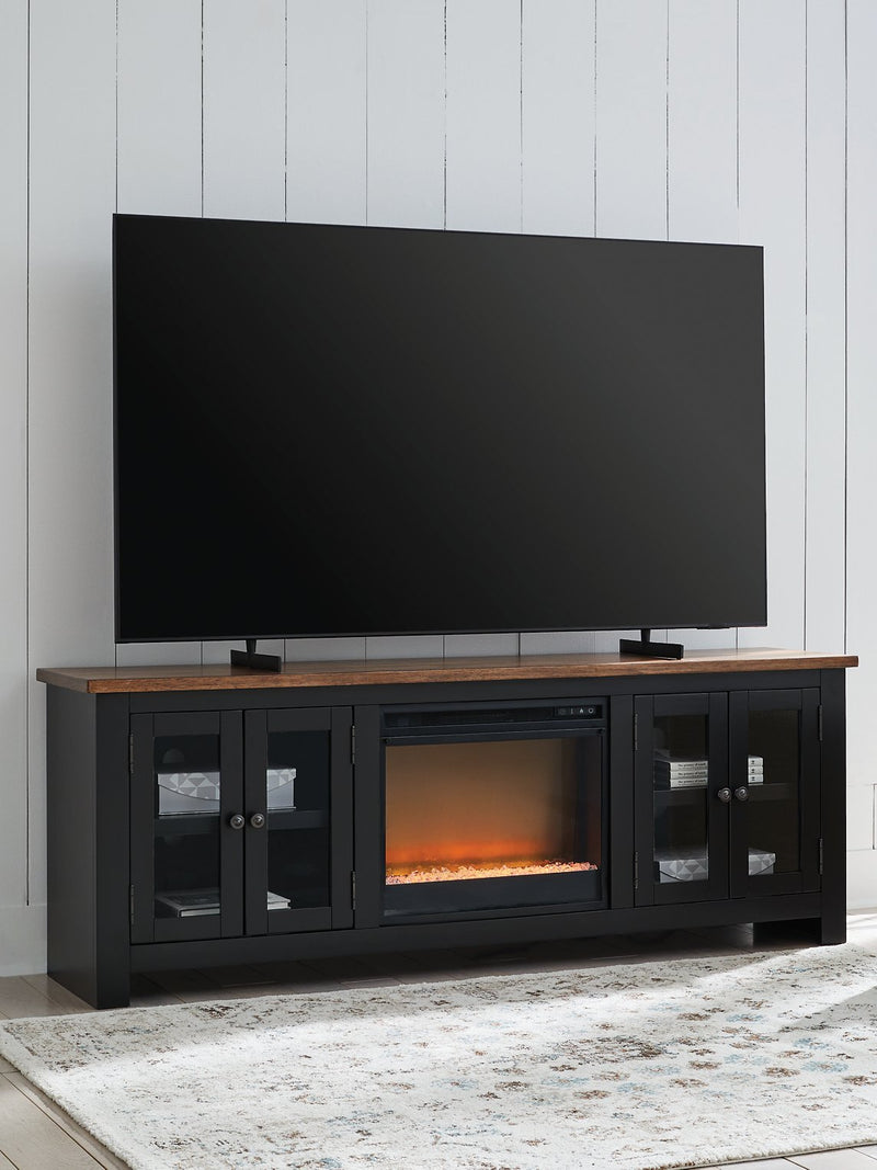 Wildenauer 76" TV Stand with Electric Fireplace - Ace Furniture and Decor
