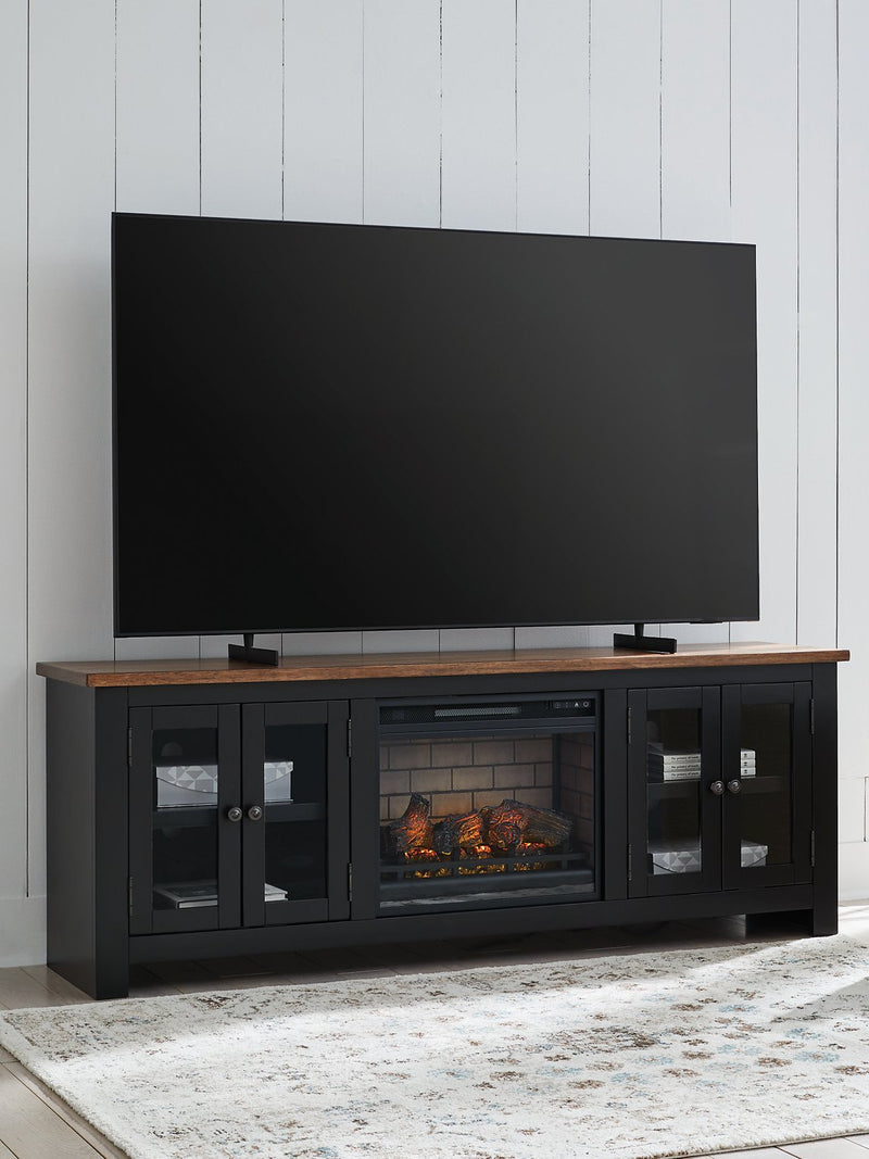 Wildenauer 76" TV Stand with Electric Fireplace - Ace Furniture and Decor