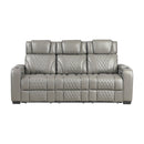Apex Power Double Reclining Sofa With Center Drop-Down Cup Holders