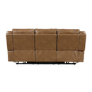 Huron Power Double Reclining Sofa With Center Drop-Down Cup Holders