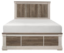 Arcadia Queen Panel Bed in White & Weathered Gray 1677-1*
