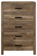 Mandan 5 Drawer Chest in Weathered Pine 1910-9